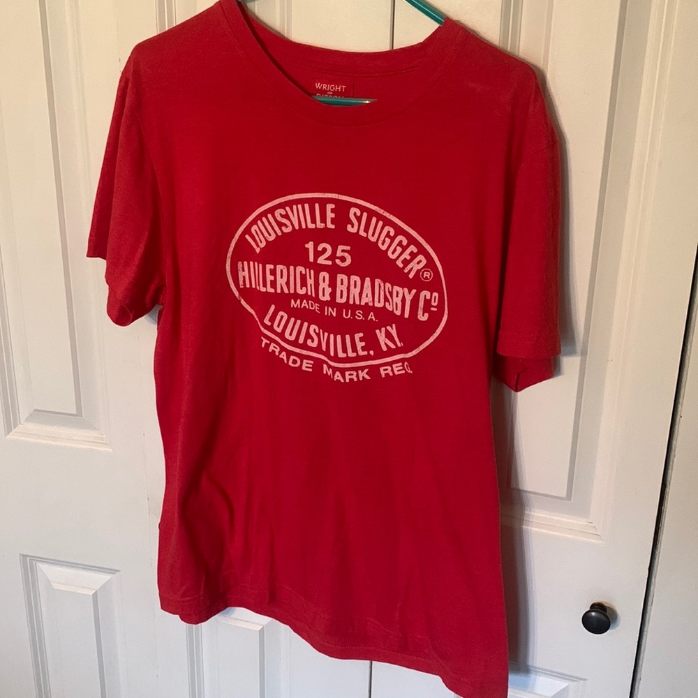 Wright and Ditson Red Louisville Slugger Shirt